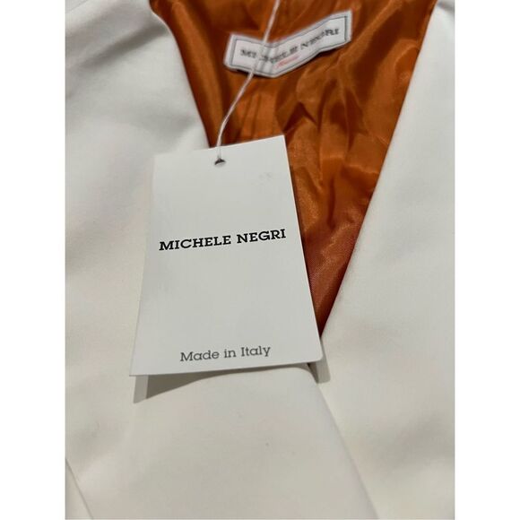 Michele Negri NWT double breasted blazer jacket suede buttons euro size 48 US L - Picture 5 of 14